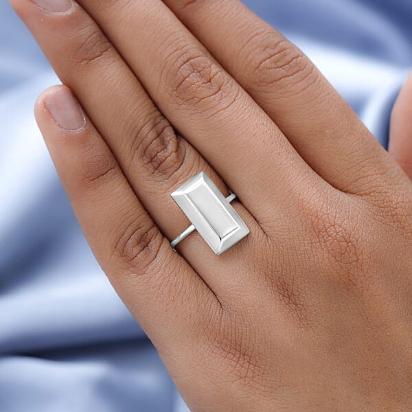 Bar Ring In 10K White Gold 1.90 Grams (Del. In 10-12 Days)