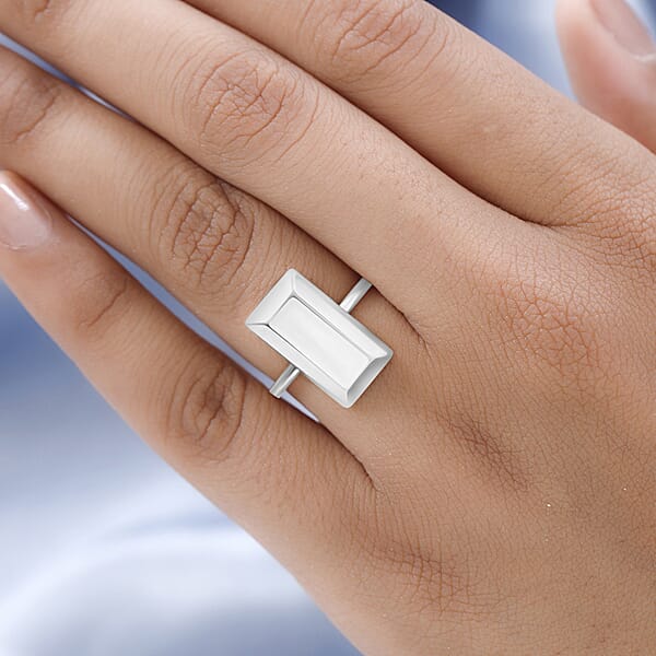 Bar Ring In 14K White Gold 2.20 Grams (Del. In 10-12 Days)