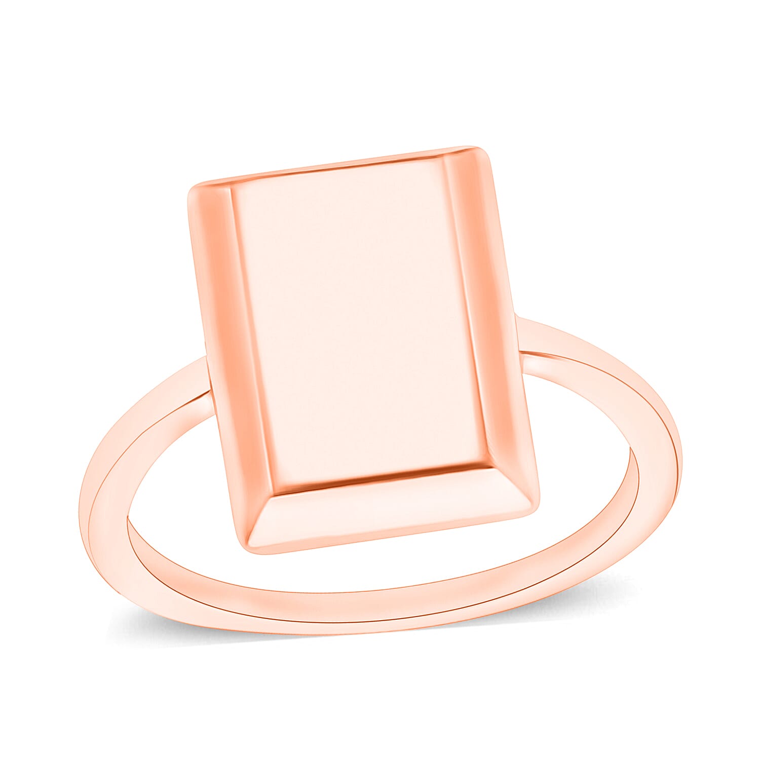 Bar Ring in 18K Vermeil Rose Gold Over Sterling Silver 2.40 Grams