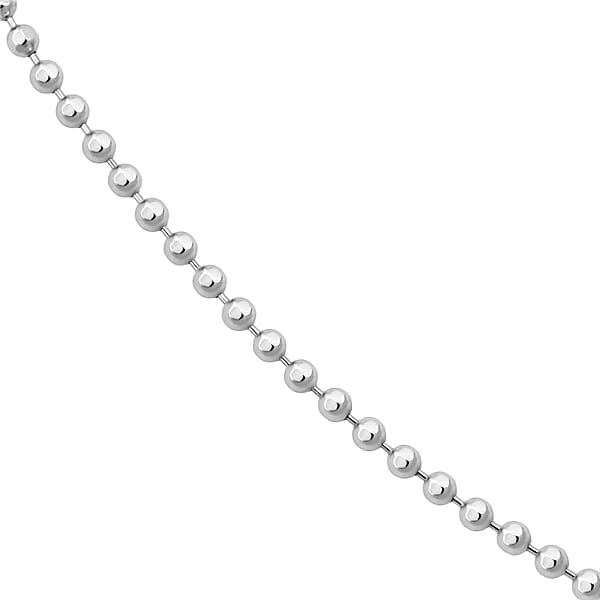 Beaded Chain Necklace In 950 Platinum 2.85 Grams 20 Inches
