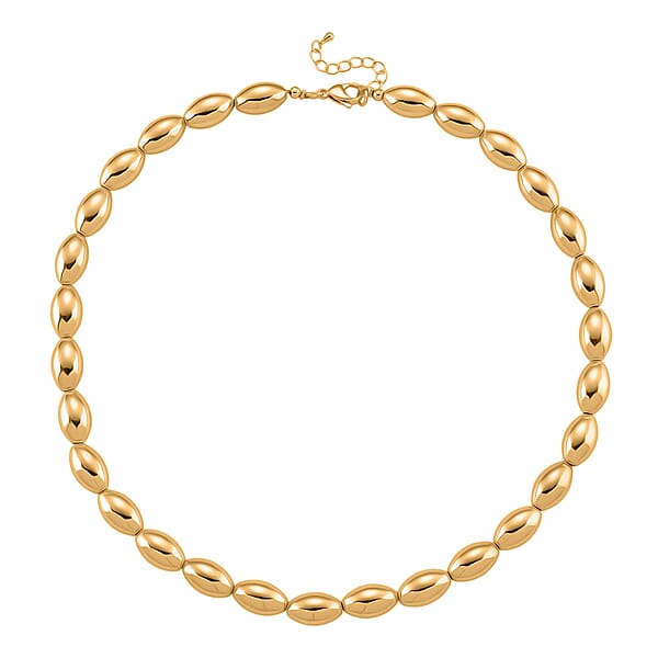 Beaded Chain Necklace In Goldtone 20-22 Inches
