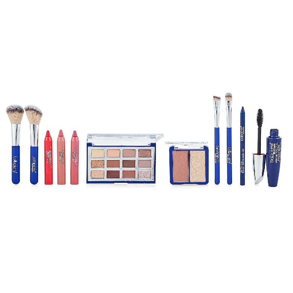 Bellapierre Dreamy 11pcs Ultimate Gift Set (Lipstick Palette Mascara Eyeliner & 4 Brushes)