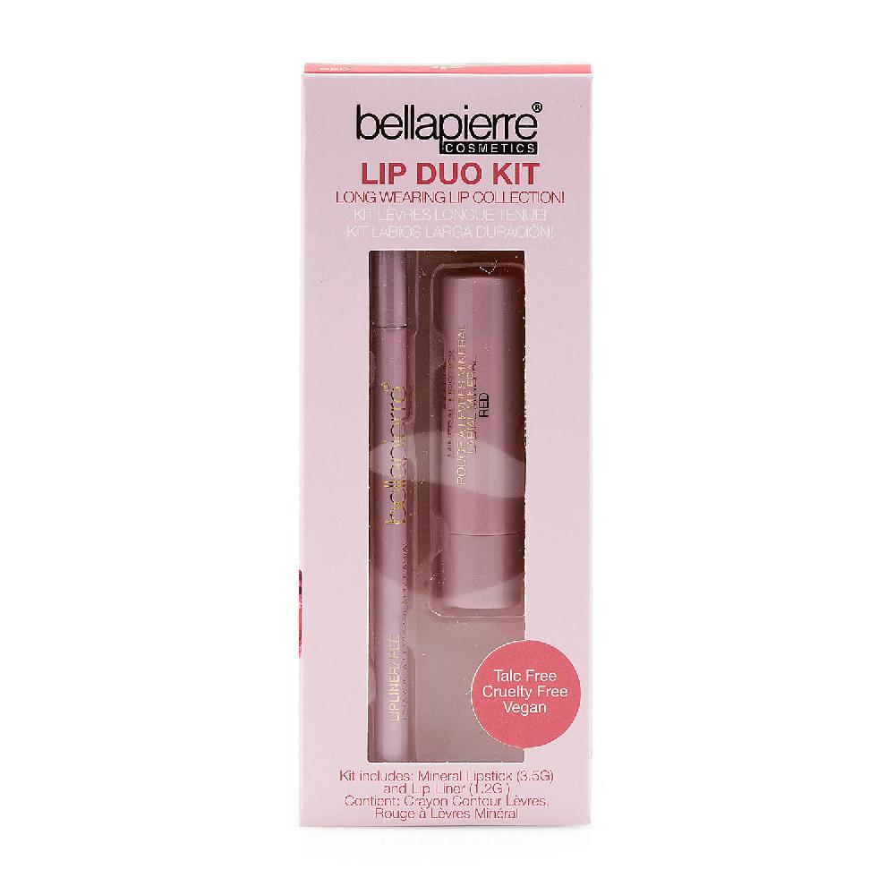 Bellapierre Lip Duo Kit (Mineral Lipstick & Lip Liner)- Red