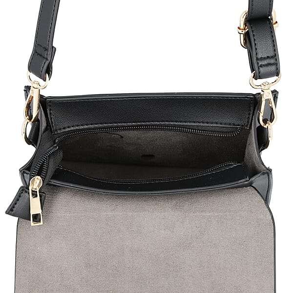 Black And Red Reindeer Antler Crossbody Bag With Detachable Shoulder Strap Faux Leather Crossbody Bag For Women Handbag Perfect Pick For Christmas Party