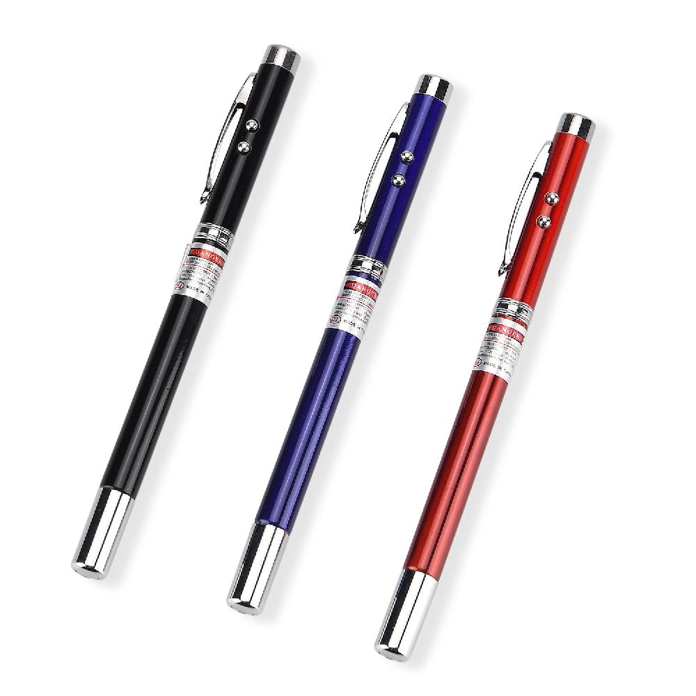 Black Navy and Brown Set of 3 Teaching Whip Pen with Silver Body