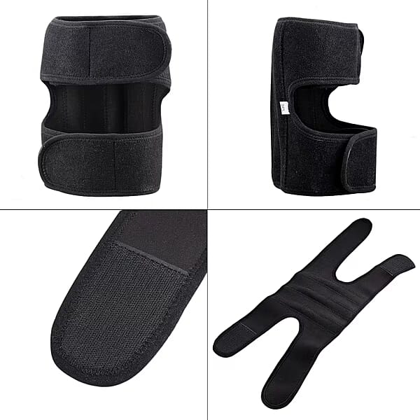 Black Special Size Knee Cap Hinge With Shungite Powder Outward