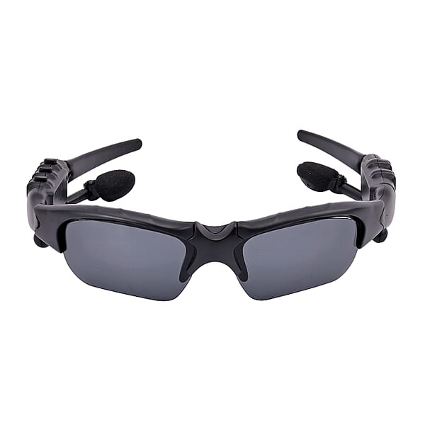Black Wearable Technology Wireless Bluetooth MP3 Sunglasses With Headphone