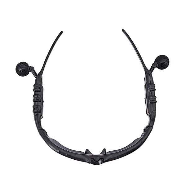 Black Wearable Technology Wireless Bluetooth MP3 Sunglasses With Headphone
