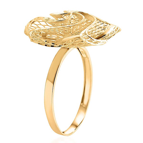 Blooming Flower Ring In 10K Yellow Gold 2.30 Grams