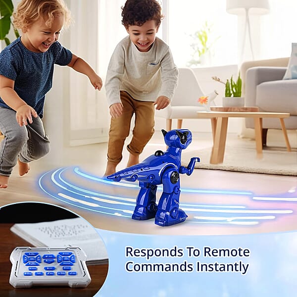 Blue T16 Smart Robo Dinosaur Toy With Remote Control (Battery Not Included)