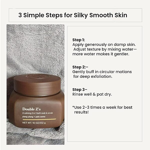 BODY BY TPH Double Z’s 2 In 1 Bath Soak & Sugar Scrub (10oz)-Ylang Ylang & Palo Santo
