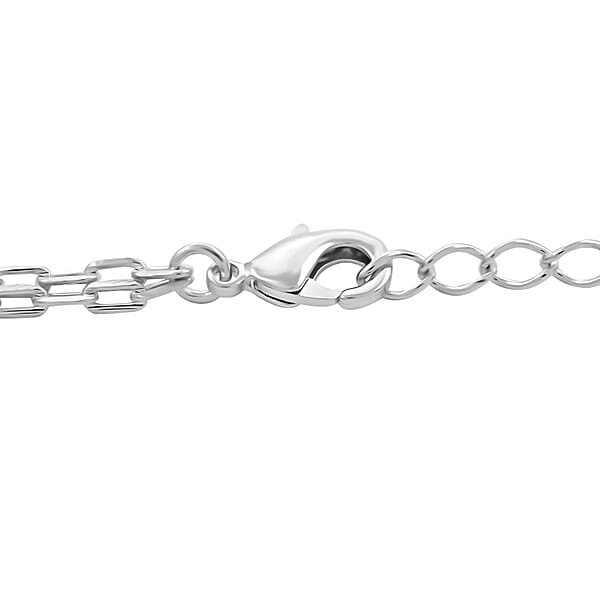 Brazilian Citrine 38.50 Ctw Double Layer Necklace In Silvertone 21-23 Inches