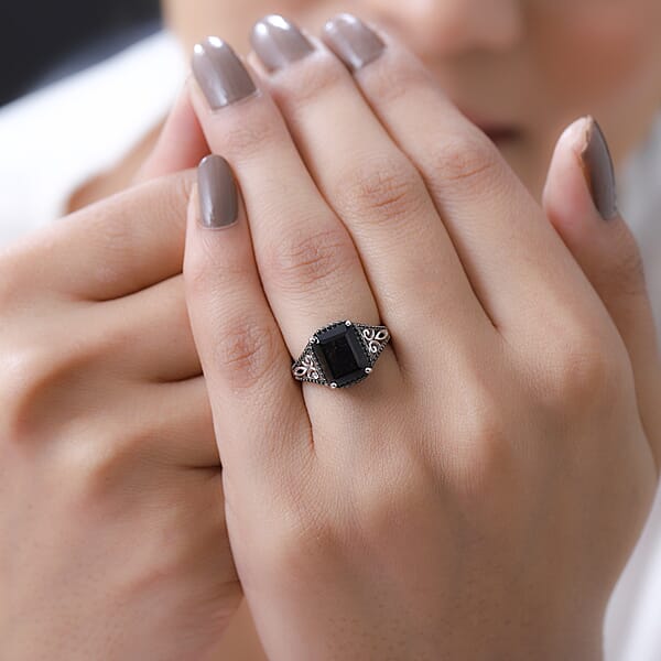 Brazilian Smoky Quartz Solitaire Ring In Platinum Over Sterling Silver 3.65 Ctw