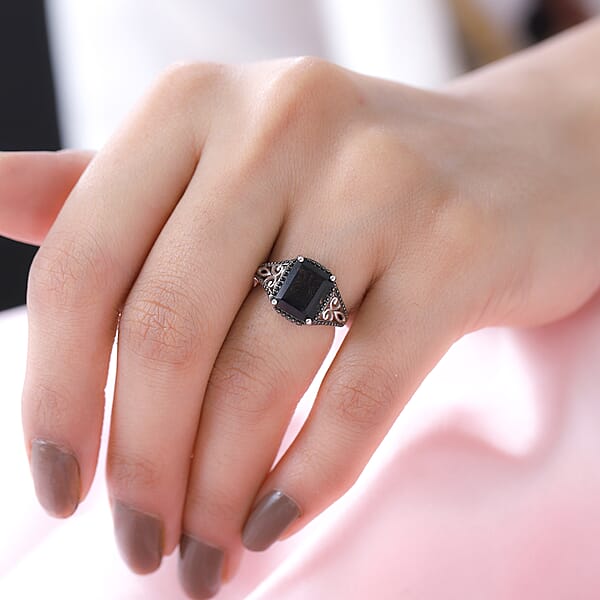 Brazilian Smoky Quartz Solitaire Ring In Platinum Over Sterling Silver 3.65 Ctw