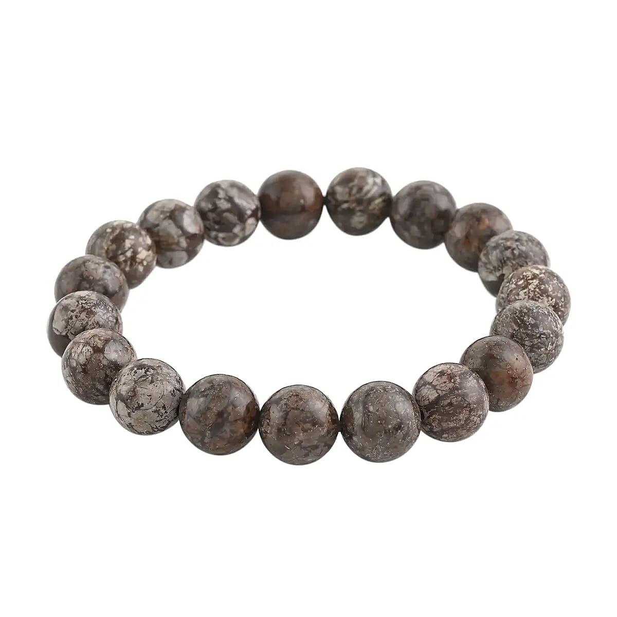 Brown Snowflake Obsidian Beaded Stretch Bracelet 150.00 ctw Adjustable Beads Bracelet Beads Jewelry Stretchable Bracelet