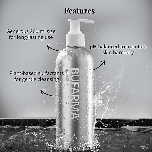 Bufarma Gentle Milky Body Wash With Organic Buffalo Milk (200ml)