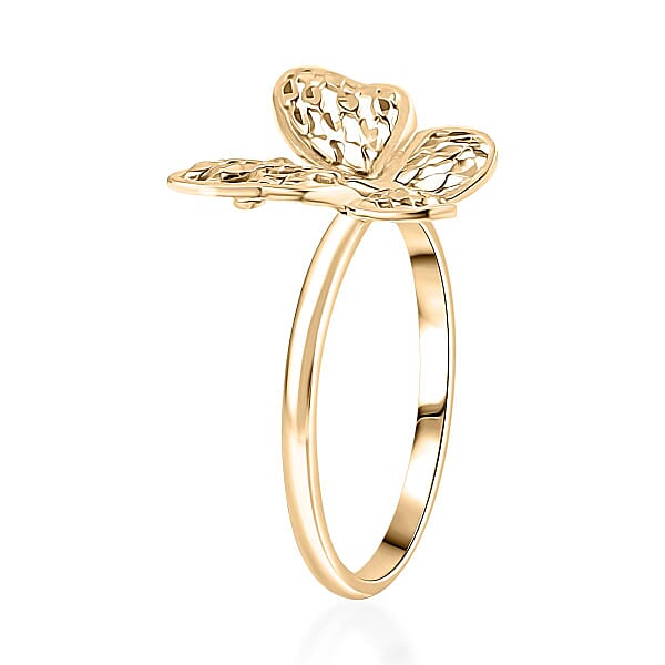 Butterfly Ring In 10K Yellow Gold 2.30 Grams