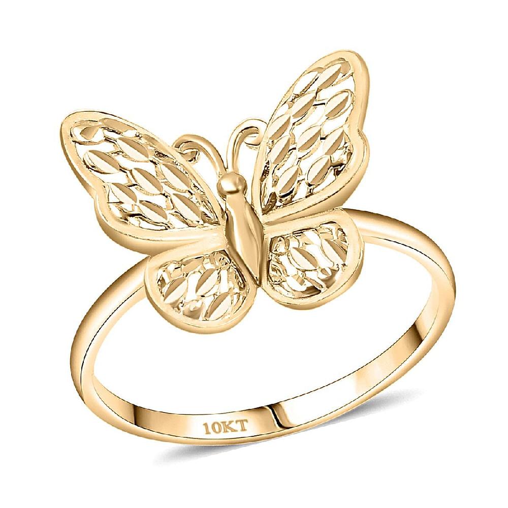 Butterfly Ring in 10K Yellow Gold 2.30 Grams