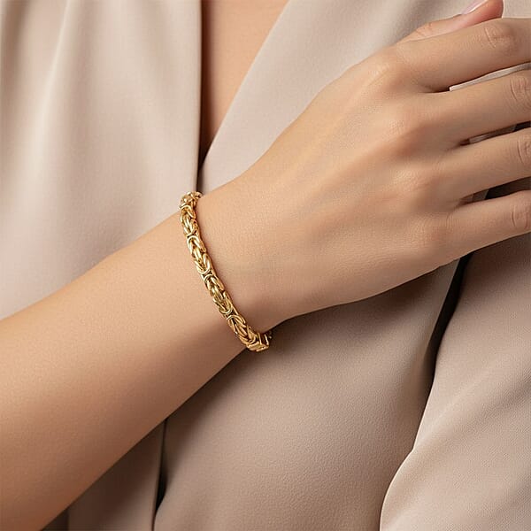 Byzantine Chain Bracelet In 14K Yellow Gold (7.50 In) 9.6 Grams