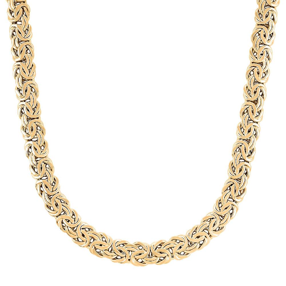 Byzantine Chain Necklace in 14K Yellow Gold 24.10 Grams 18 Inches