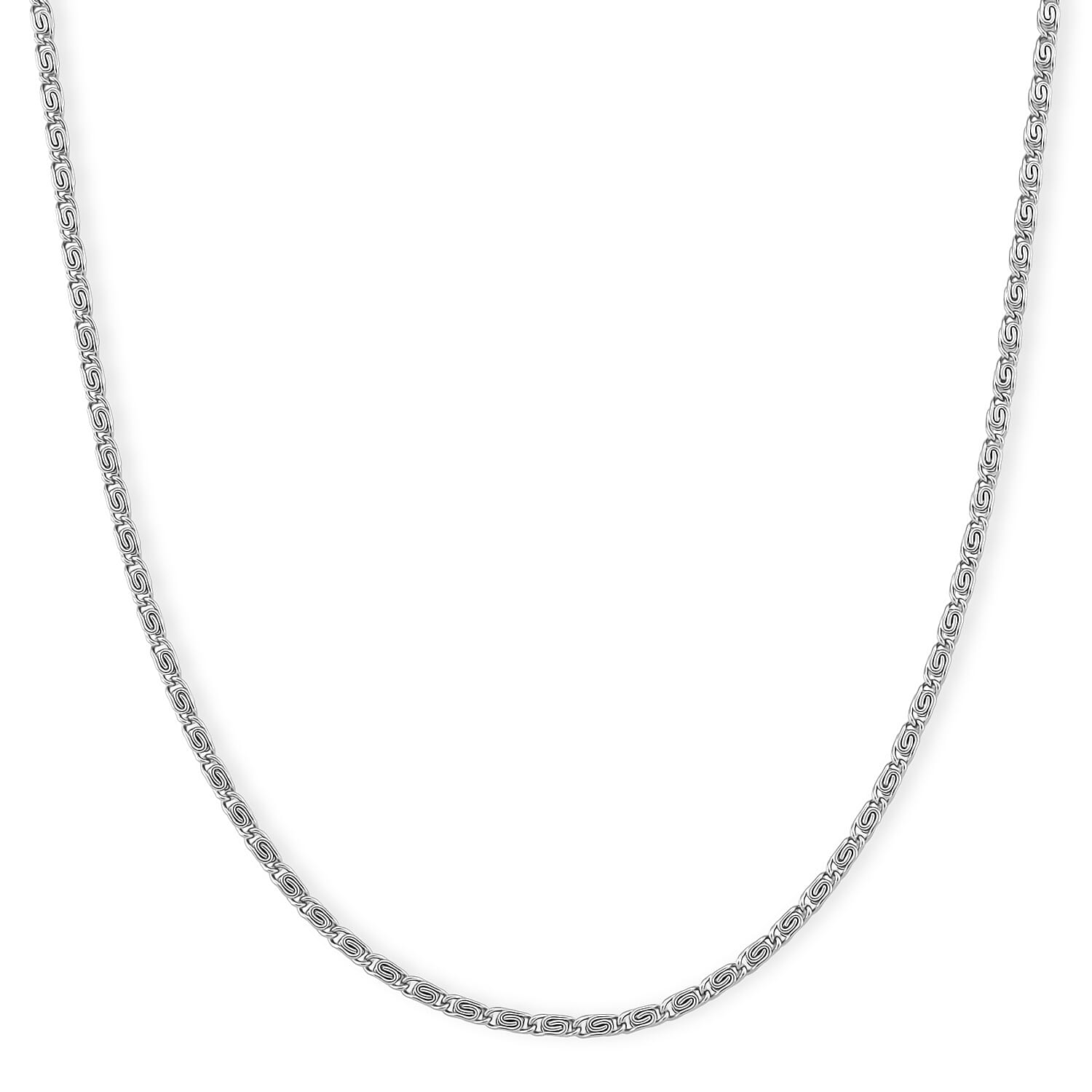Byzantine Chain Necklace in Stainless Steel (24-26 Inches)