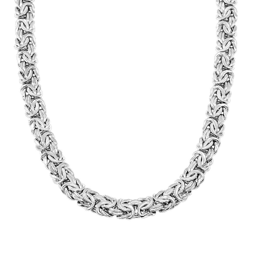 Byzantine Chain Necklace in Sterling Silver 23.3 Grams 20 Inches