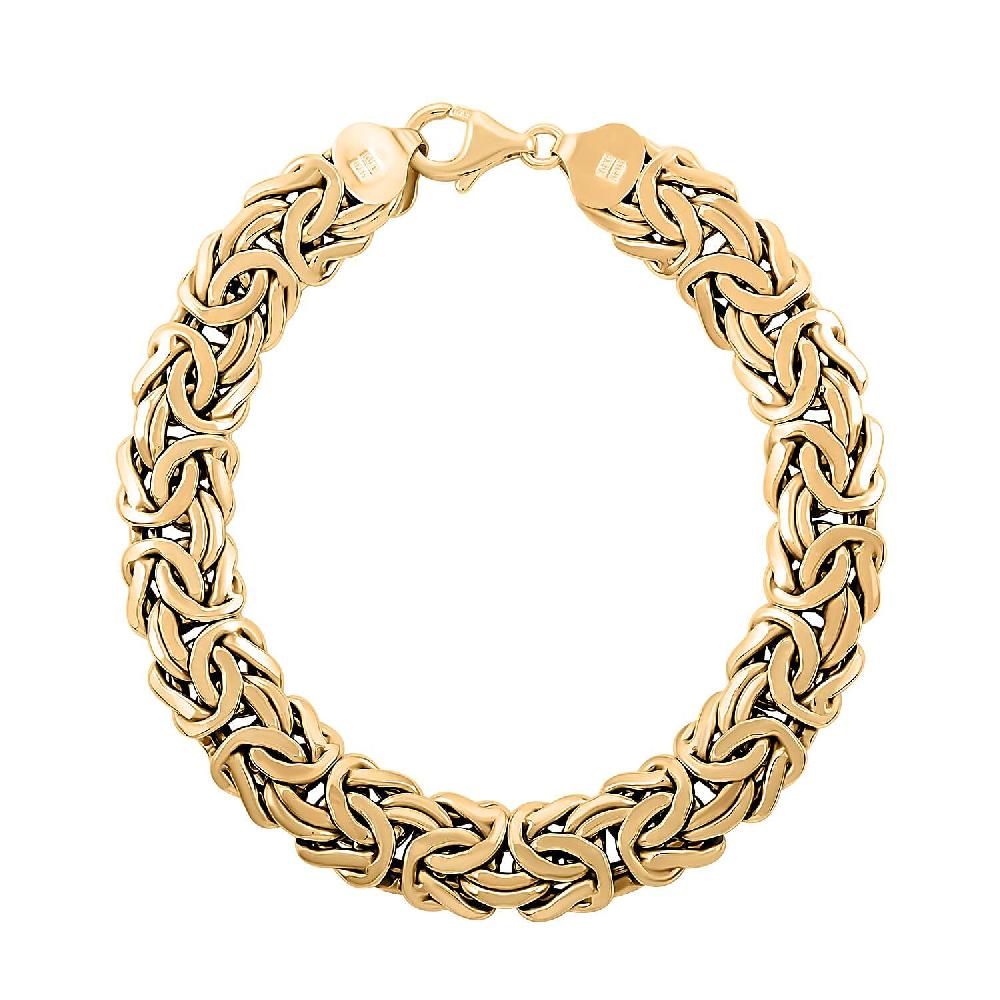 Byzantine Italian 10K Yellow Gold Chain Bracelet (7.50 In) 11.10 Grams