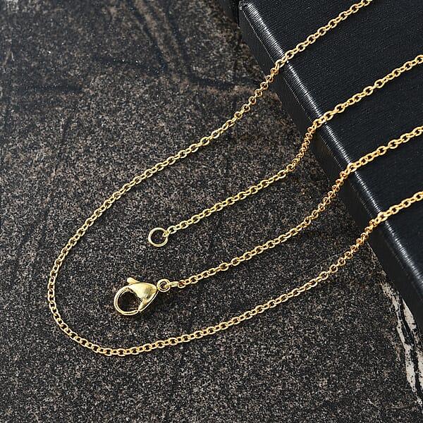 Cable Chain In ION Plated YG Stainless Steel 20 Inches