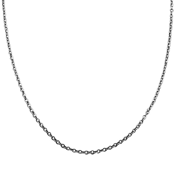 Cable Chain Necklace In Stainless Steel 18 Inches
