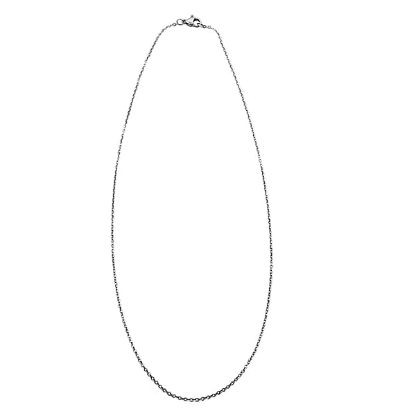 Cable Chain Necklace In Stainless Steel 18 Inches