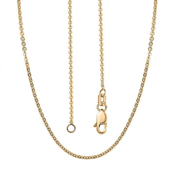 Cable Link Chain Necklace In 10K Yellow Gold 1.82 Grams 18 Inches