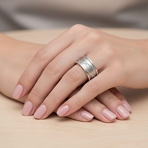Calvin Klein Closeout Abstract Ring In Stainless Steel