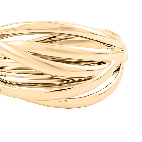 Calvin Klein Closeout Crisp Bangle Bracelet In ION Plated YG Stainless Steel (5.50 In)
