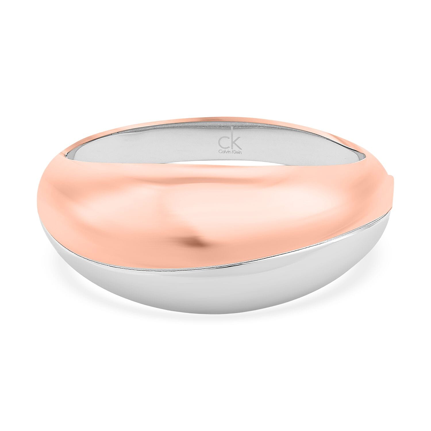 Calvin Klein Closeout ION Plated RG and Stainless Steel Empathic Bangle Bracelet (6.25 In)