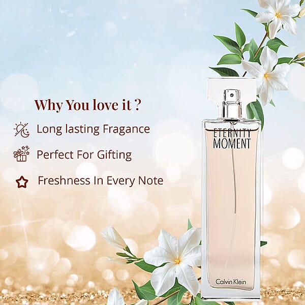 Calvin Klein Eau De Parfum Spray - Eternity Moment 3.3oz (100 Ml) (W)