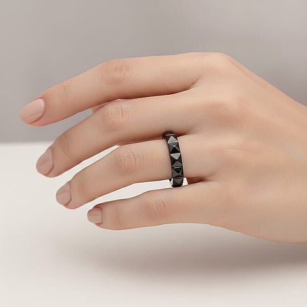 Calvin Klein Edge Ring In ION Plated Black Stainless Steel
