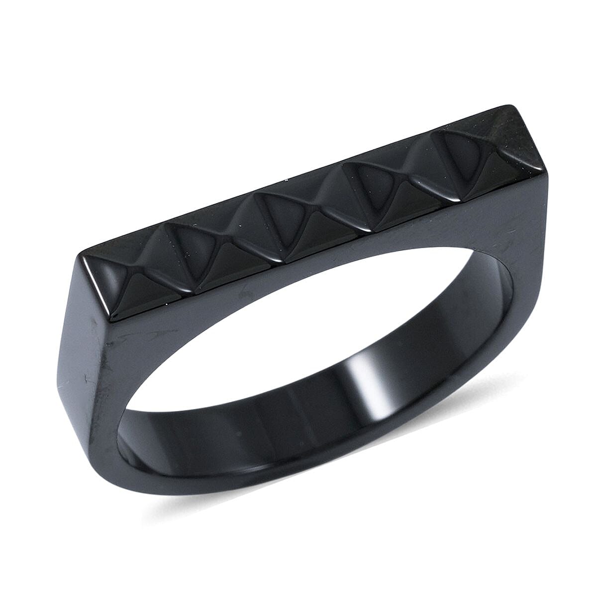 Calvin Klein Edge Ring in ION Plated Black Stainless Steel
