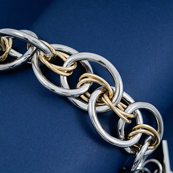 Calvin Klein ION Plated YG And Stainless Steel Forward Bracelet (7.00 In)