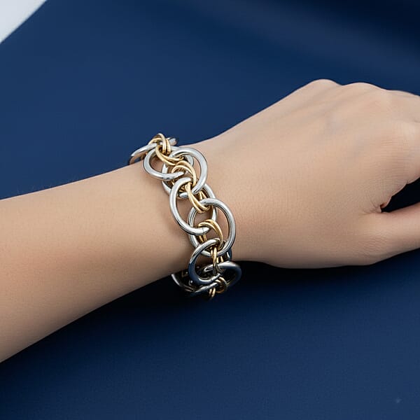 Calvin Klein ION Plated YG And Stainless Steel Forward Bracelet (7.00 In)