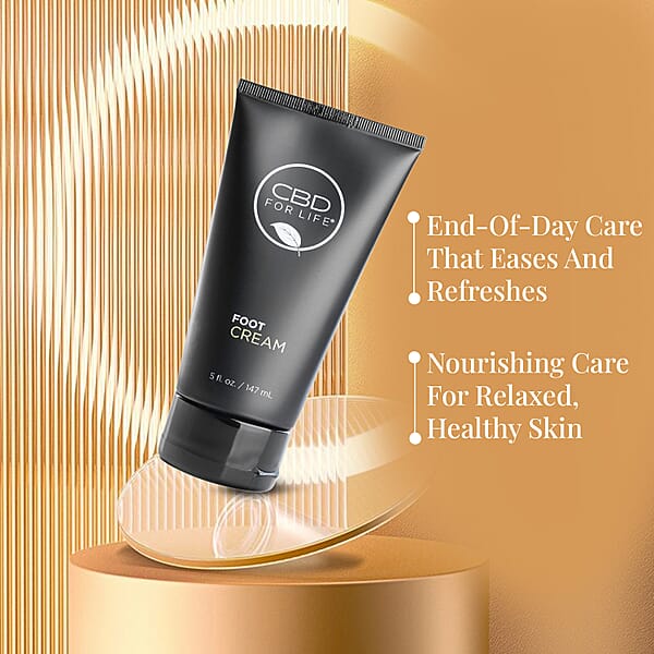 CBD For Life Foot Cream - 500 Mg CBD - 5 Fl Oz Maximum Moisturizing Lotion For Long Lasting Protection From Dryness Suitable For All Skin Type