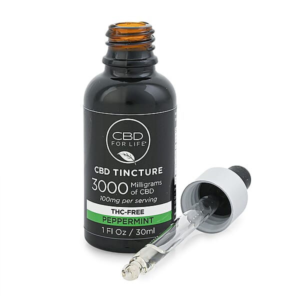 CBD For Life Set Of 3 3000mg CBD Peppermint Tincture (3x 1oz)