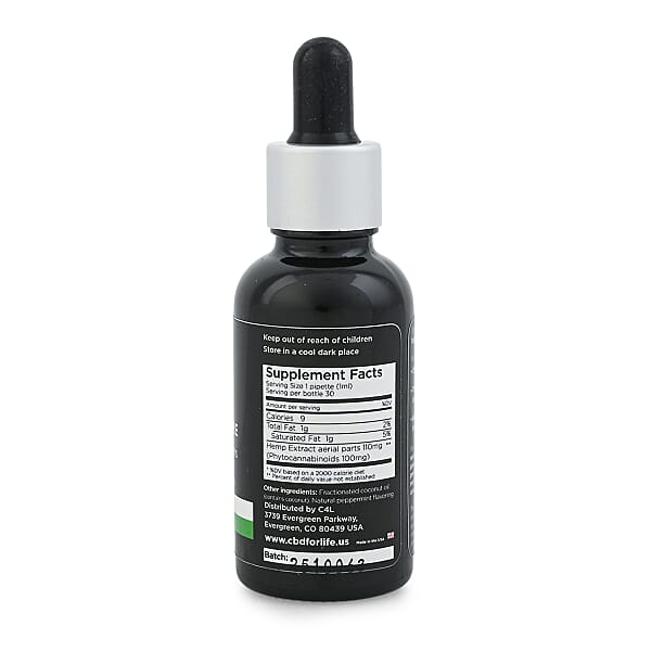 CBD For Life Set Of 3 3000mg CBD Peppermint Tincture (3x 1oz)