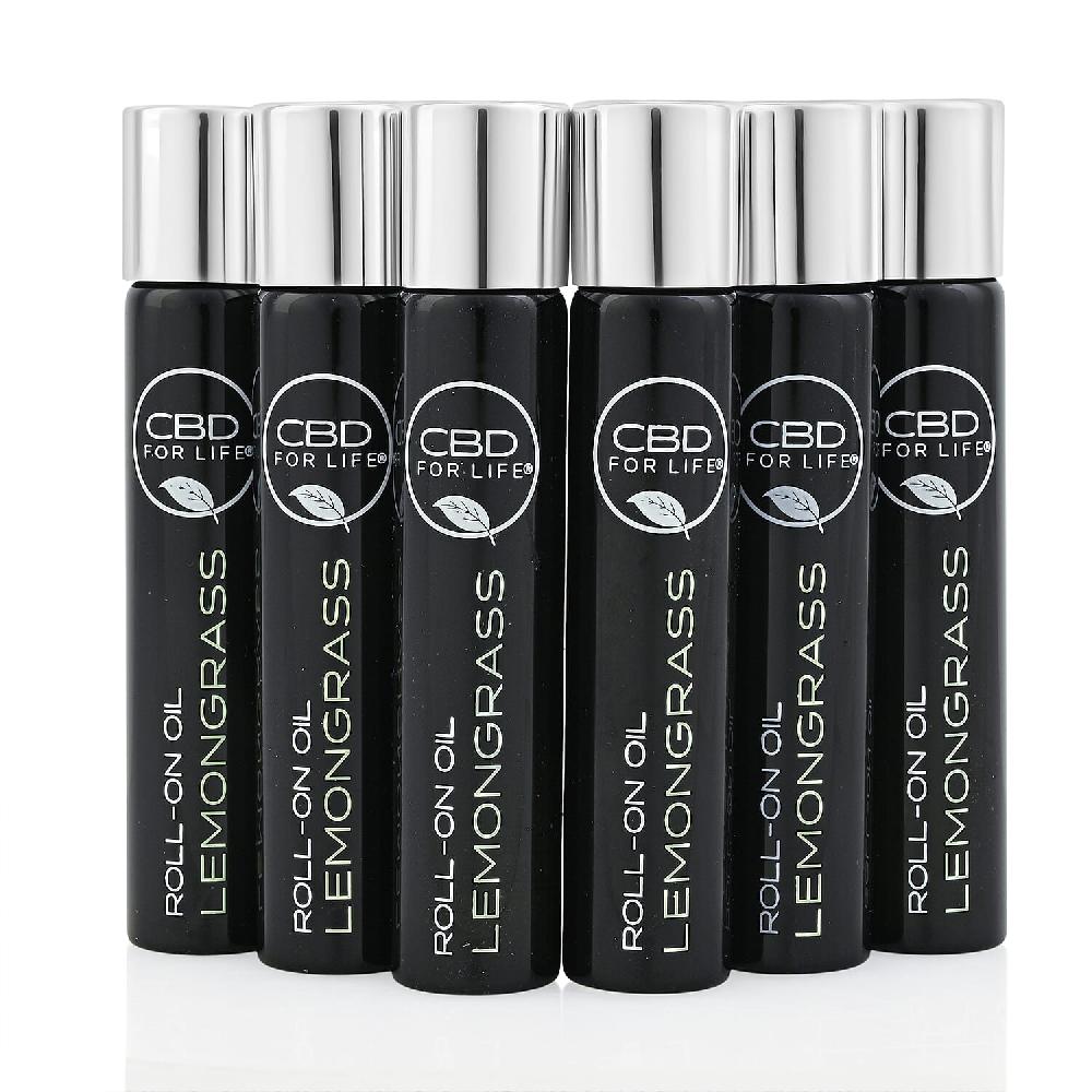 CBD For Life Set of 6 Lemongrass CBD Roll On for Pain Relief (6x 0.64oz)