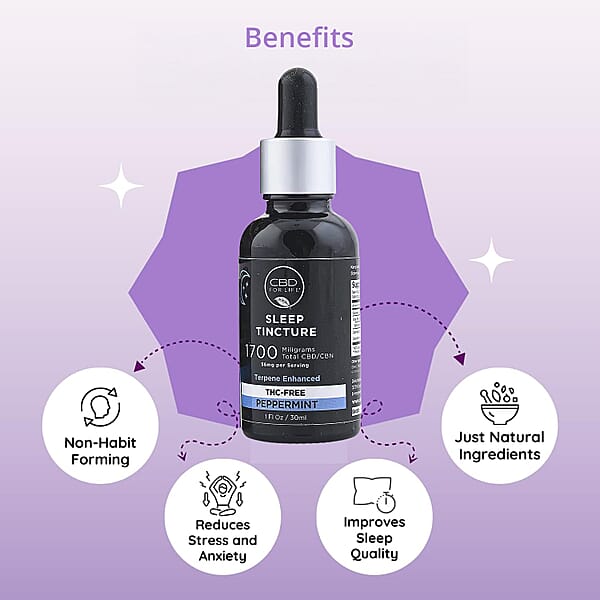 CBD For Life Sleep Tincture - 1700 Mg CBD - Peppermint