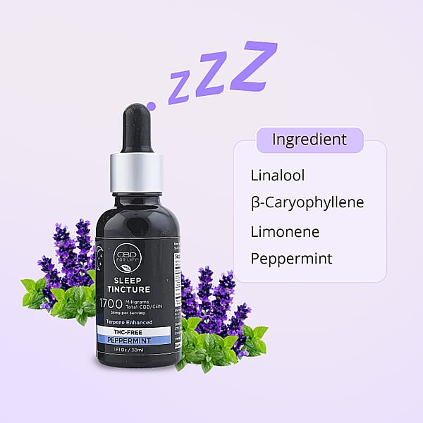 CBD For Life Sleep Tincture - 1700 Mg CBD - Peppermint