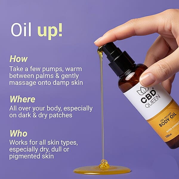 CBD Queen Super Strength 300MG Body Oil (100ml)