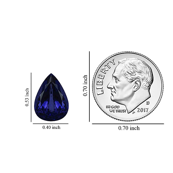 Certified 6.00 Ctw Pear Tanzanite Loose Gemstone – Flawless AAAA Grade Free Size