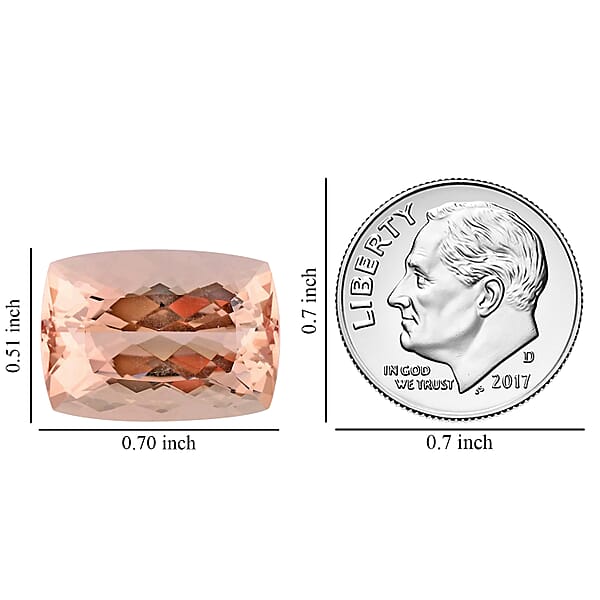 Certified And Appraised AAAA Marropino Morganite (Cush 18x13 Mm) Approx 14.50 Ctw