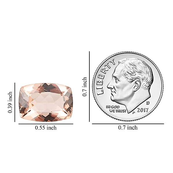 Certified And Appraised AAAA Marropino Morganite (Cush 14x10 Mm) 5.00 Ctw