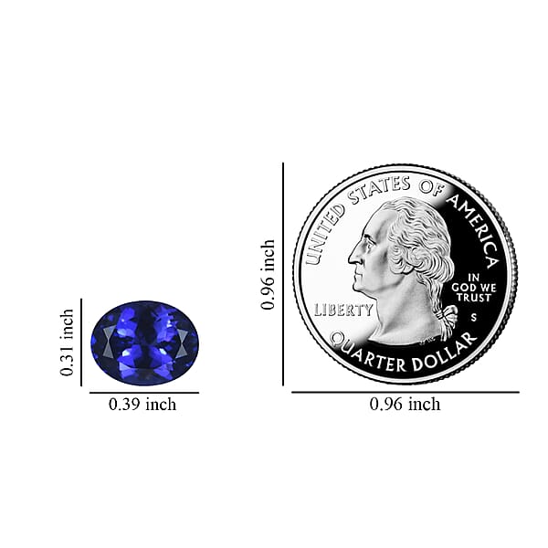 Certified And Appraised AAAA Tanzanite (Ovl 10x8 Mm) 2.50 Ctw